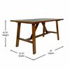 Flash Furniture Eli Solid Wood Farmhouse Coffee Table, Trestle Style Accent Table in Walnut LFS-2013-WAL-GG